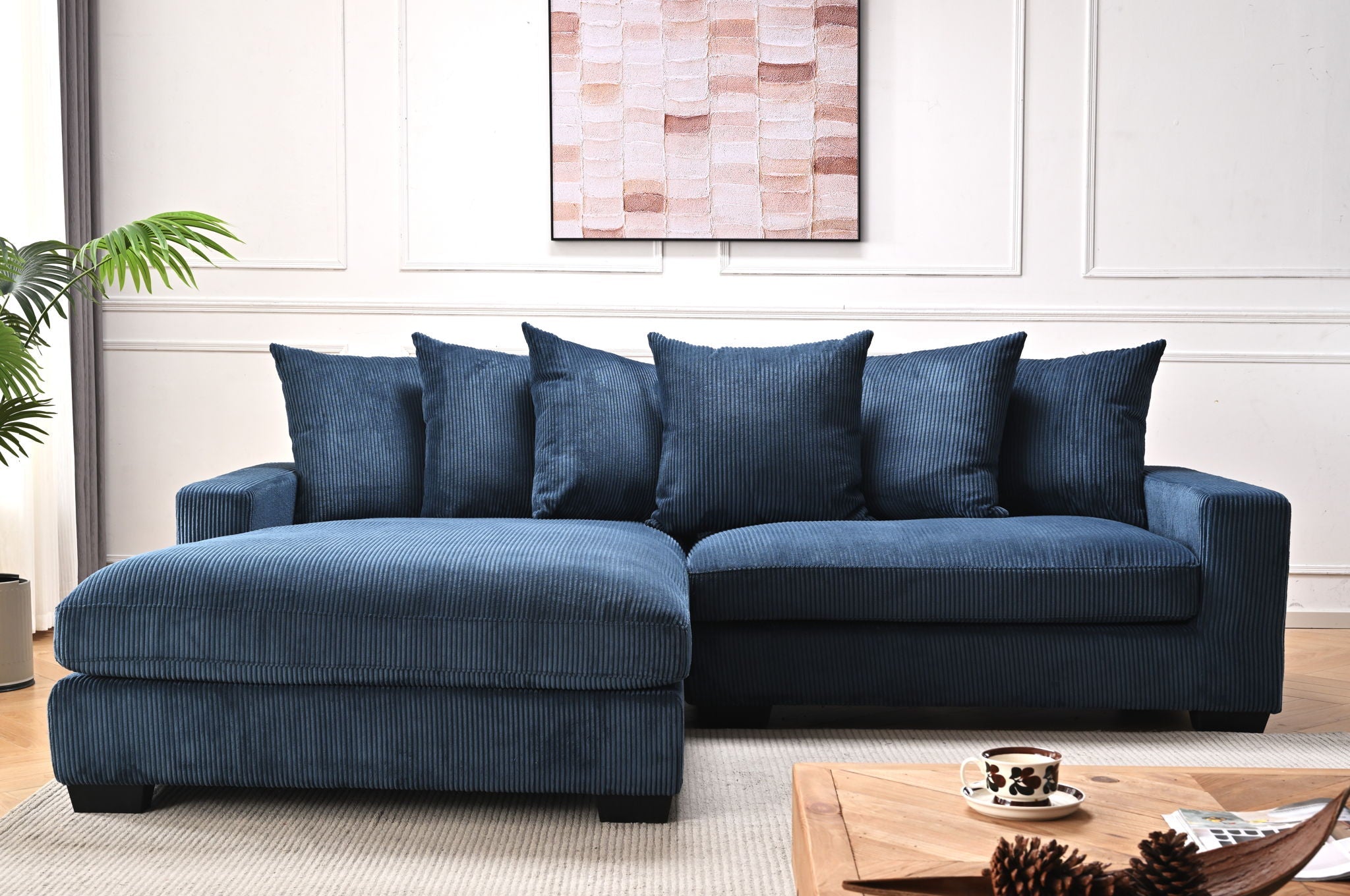 Oversized L-Shaped Sectional Sofa With Chaise
