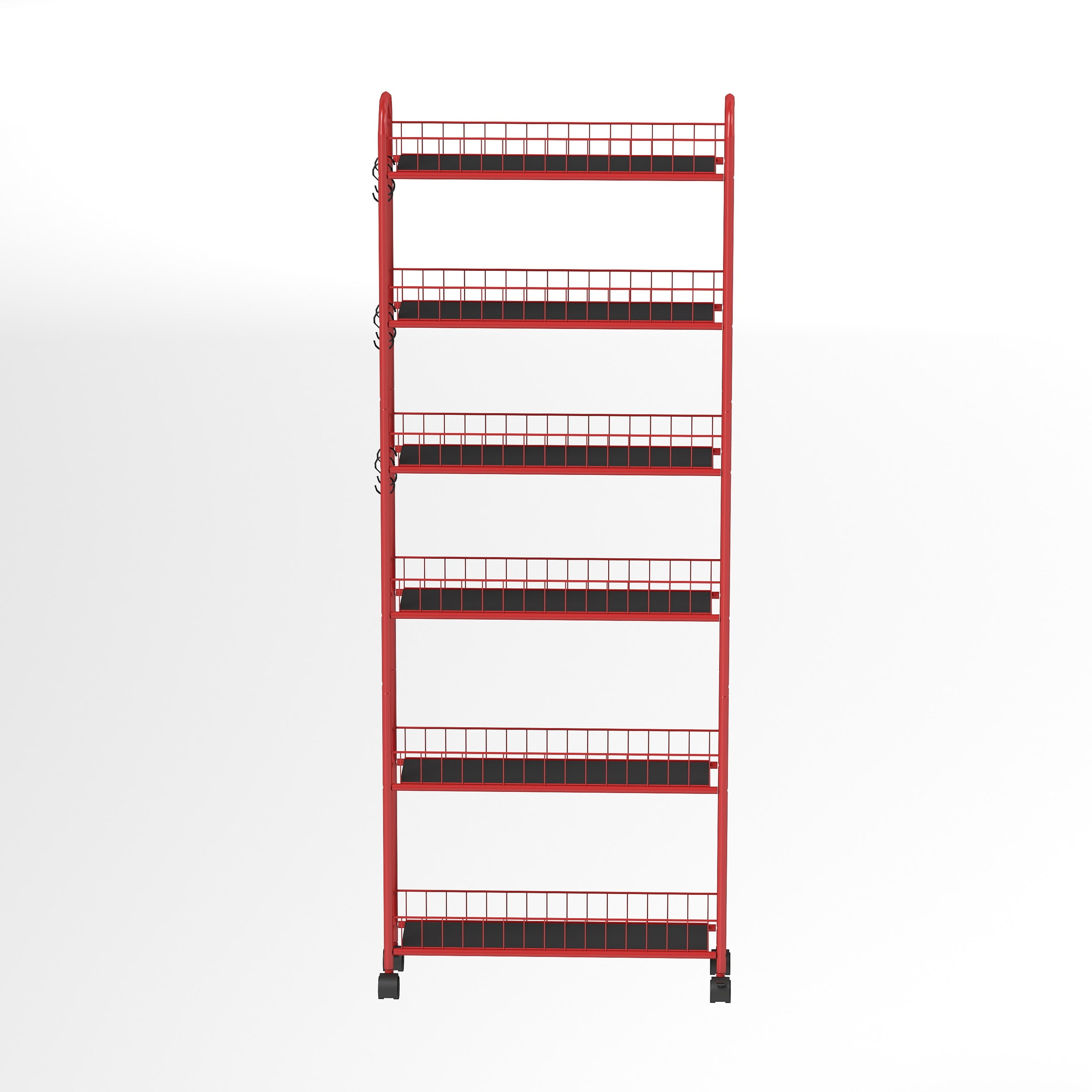 6-Tier Rolling Slim Storage Cart With Wheels Baskets