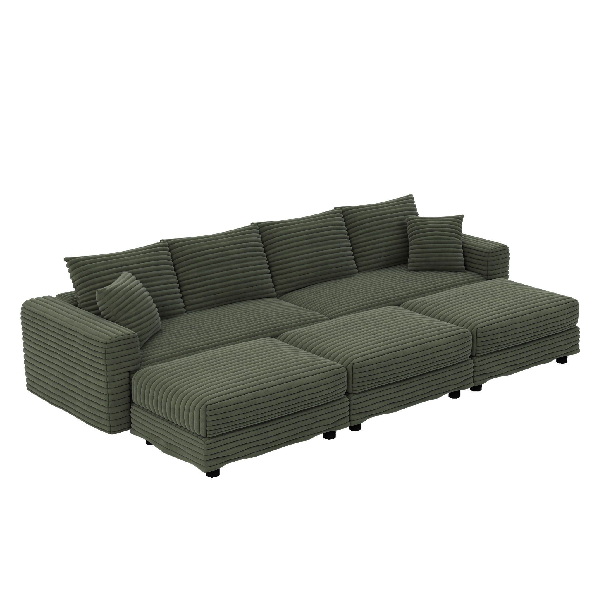 Modern Upholstered Cloud Couch Deep Seat Sofa