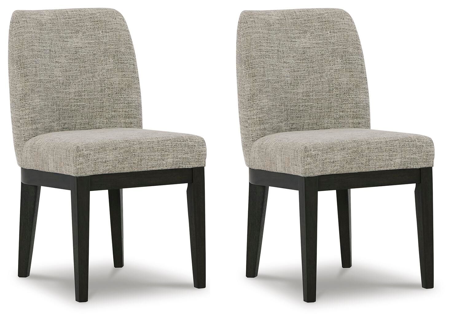 Beige Upholstered Dining Side Chairs Set