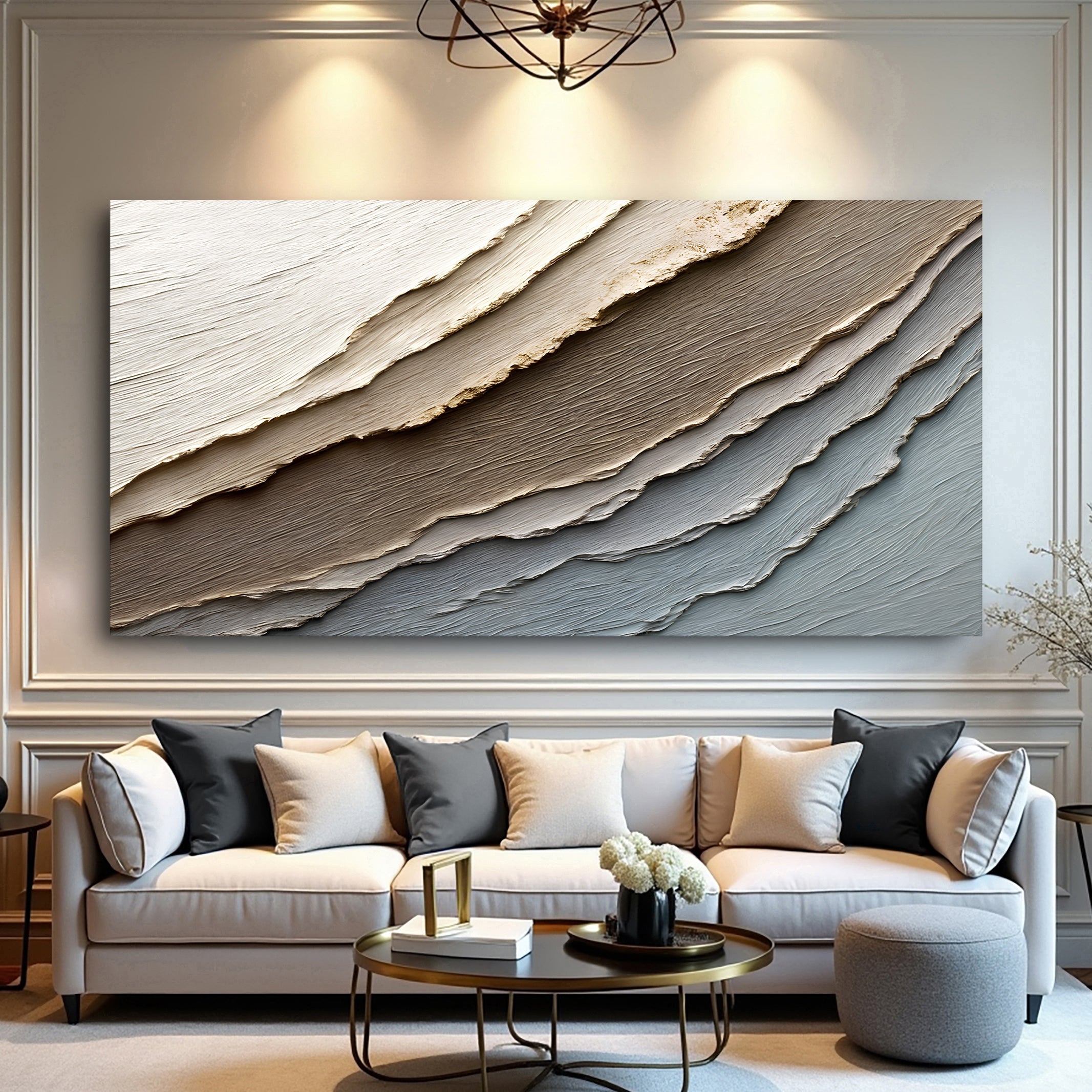 Abstract Earth Tones Wall Art Modern Home Decor