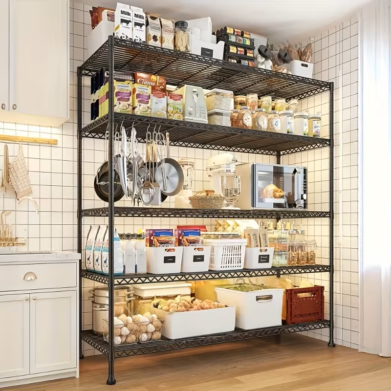 Adjustable Wire Shelving Rack Multi-Tier Storage Organizer