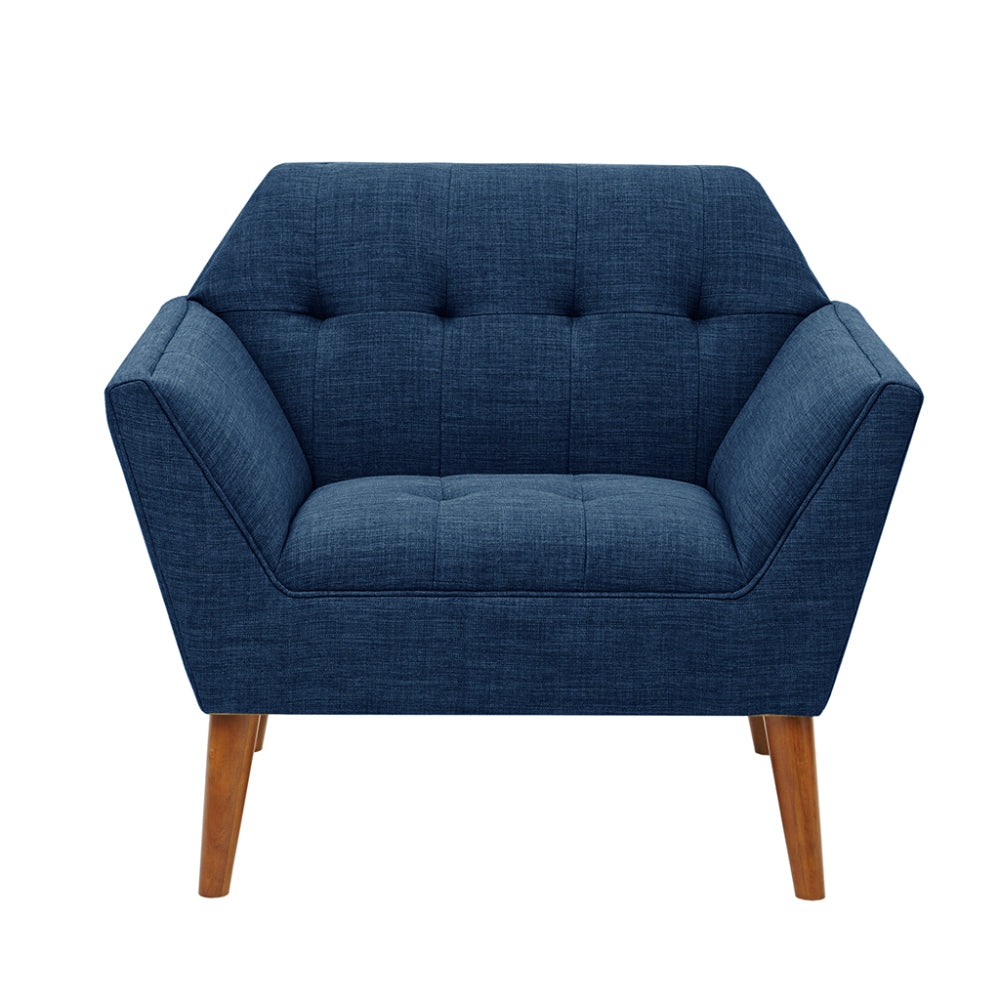 Mid-Century Modern Lounge Chair Button Tufted Legs