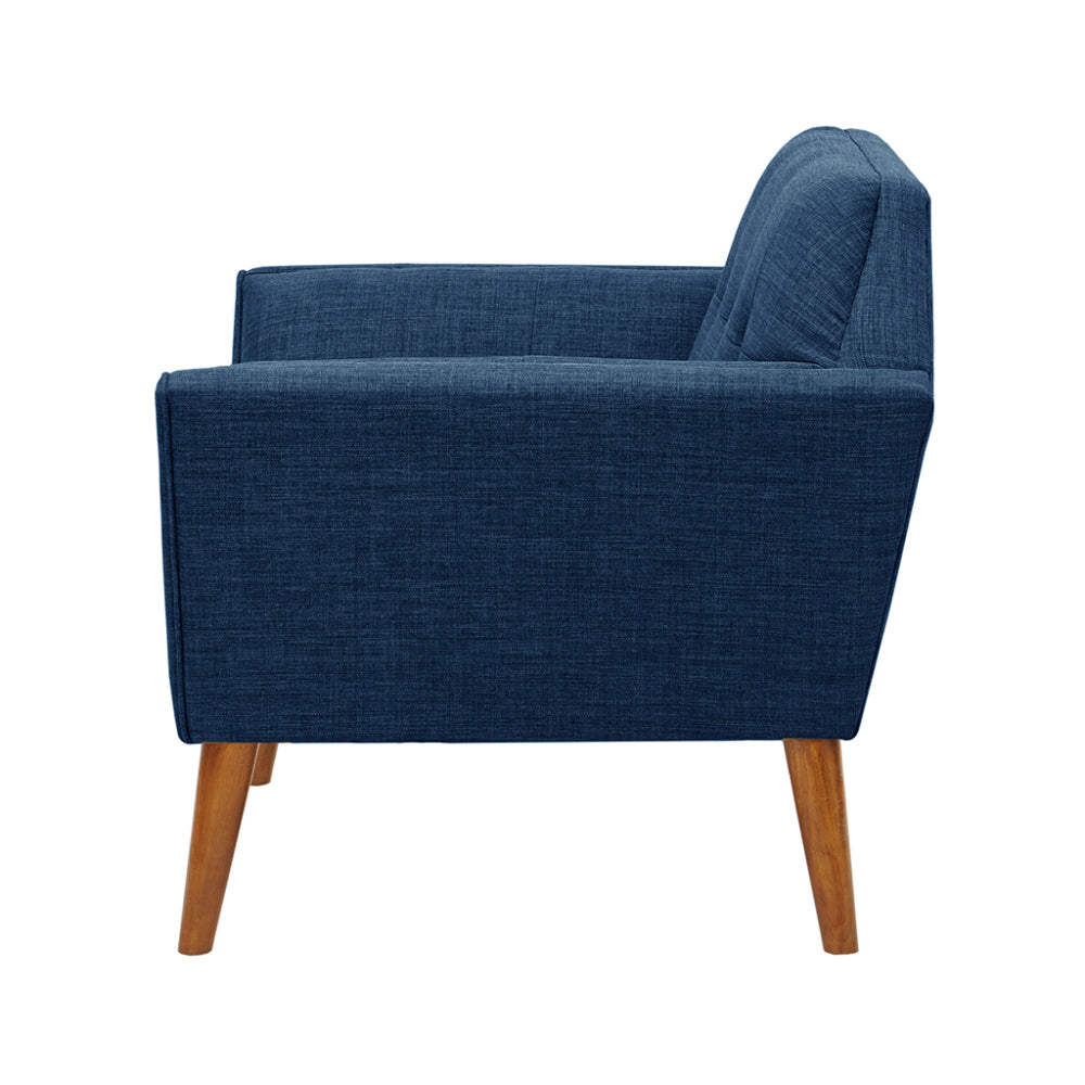 Mid-Century Modern Lounge Chair Button Tufted Legs