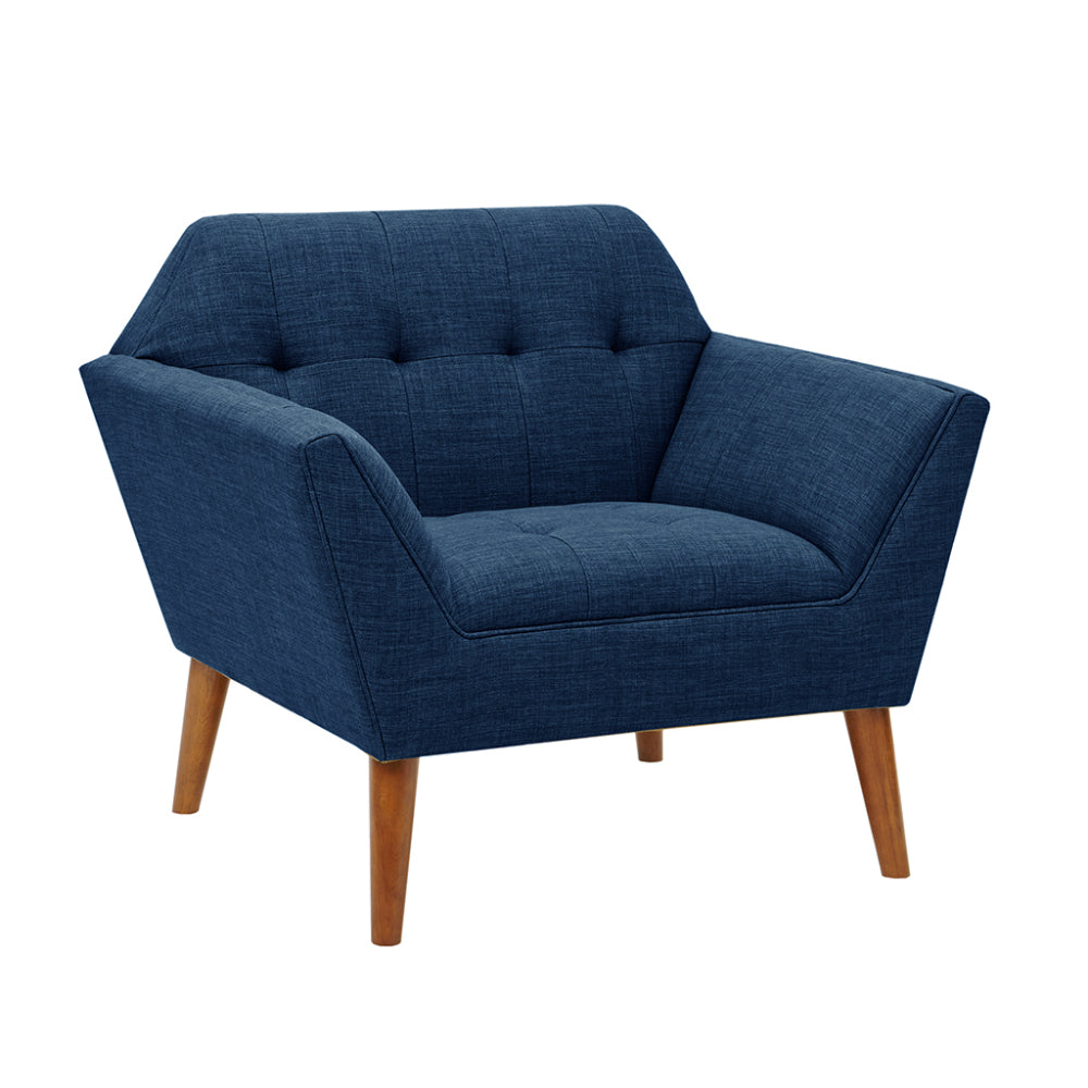 Mid-Century Modern Lounge Chair Button Tufted Legs