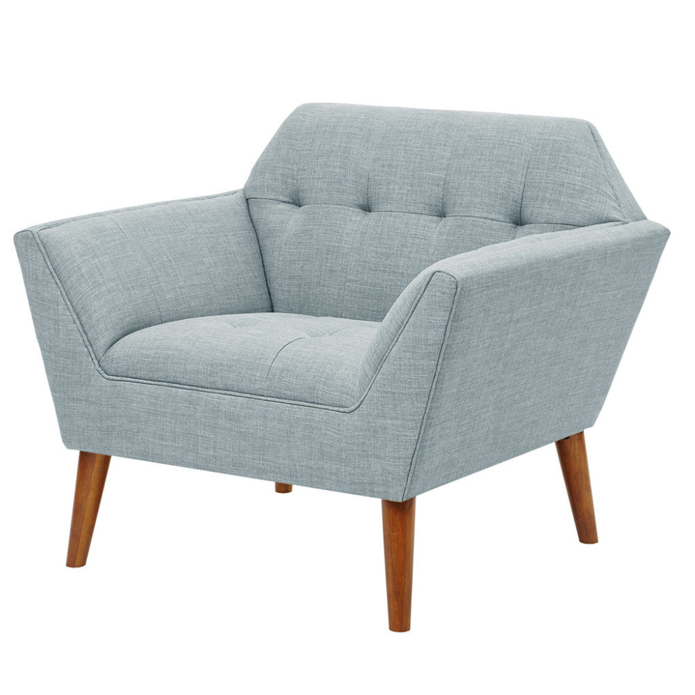 Mid-Century Modern Lounge Chair Button Tufted Legs