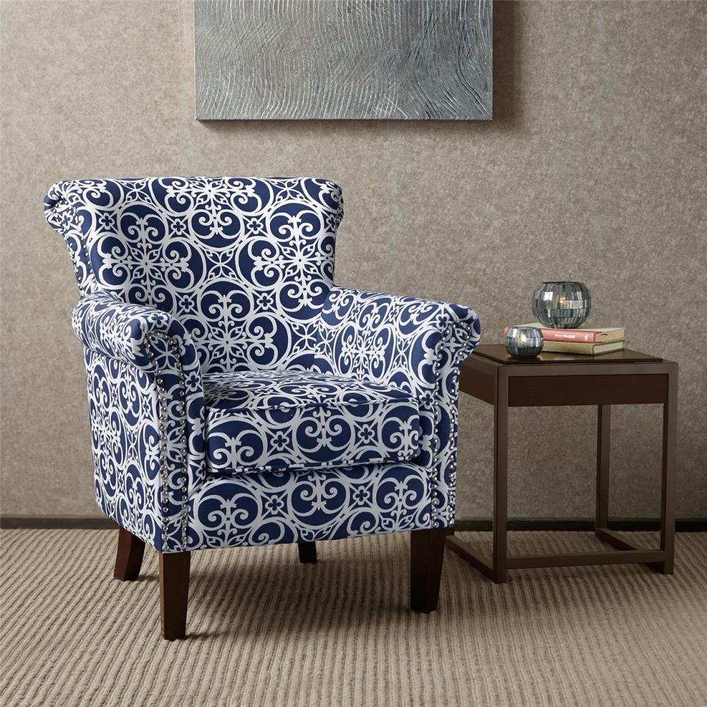 Tight Back Club Chair Nailhead Trim Solid Legs