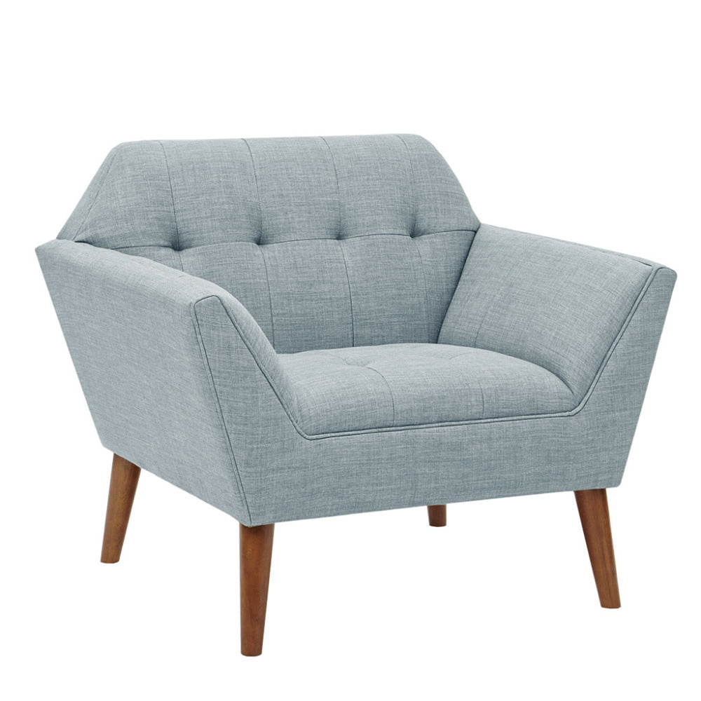 Mid-Century Modern Lounge Chair Button Tufted Legs