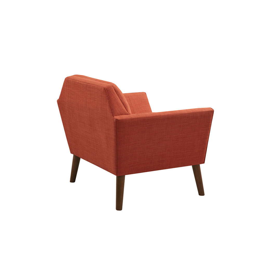 Mid-Century Modern Lounge Chair Button Tufted Legs
