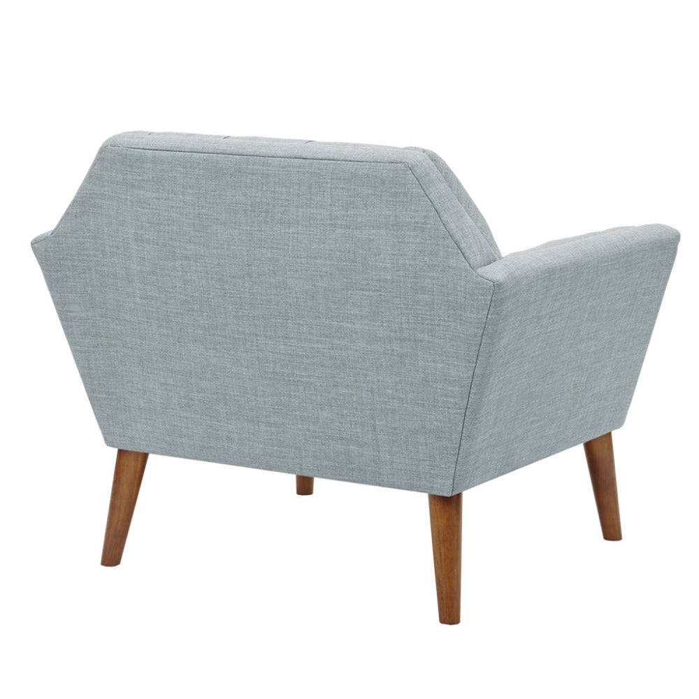 Mid-Century Modern Lounge Chair Button Tufted Legs