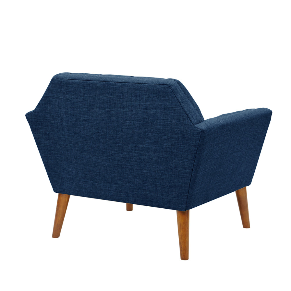 Mid-Century Modern Lounge Chair Button Tufted Legs
