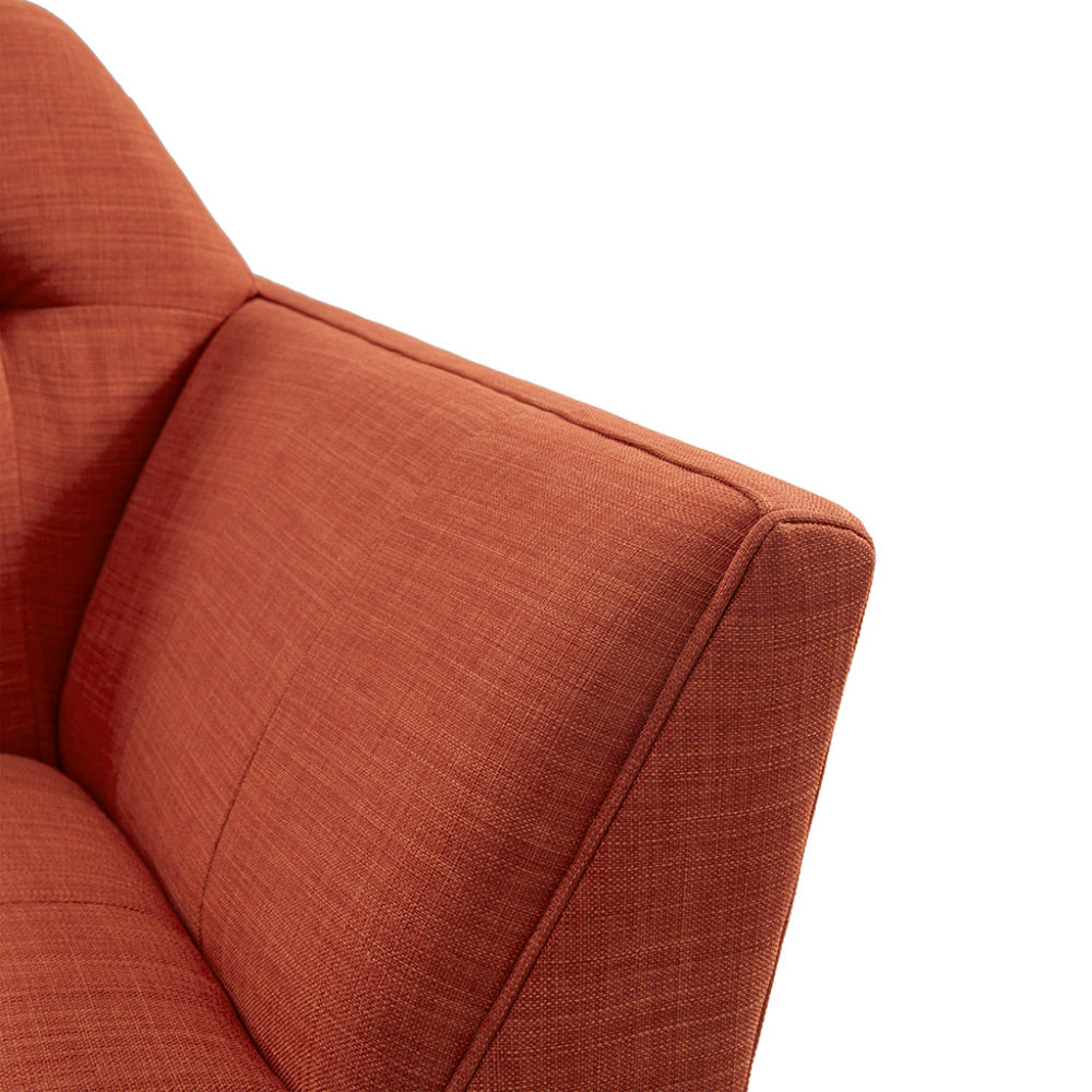 Mid-Century Modern Lounge Chair Button Tufted Legs