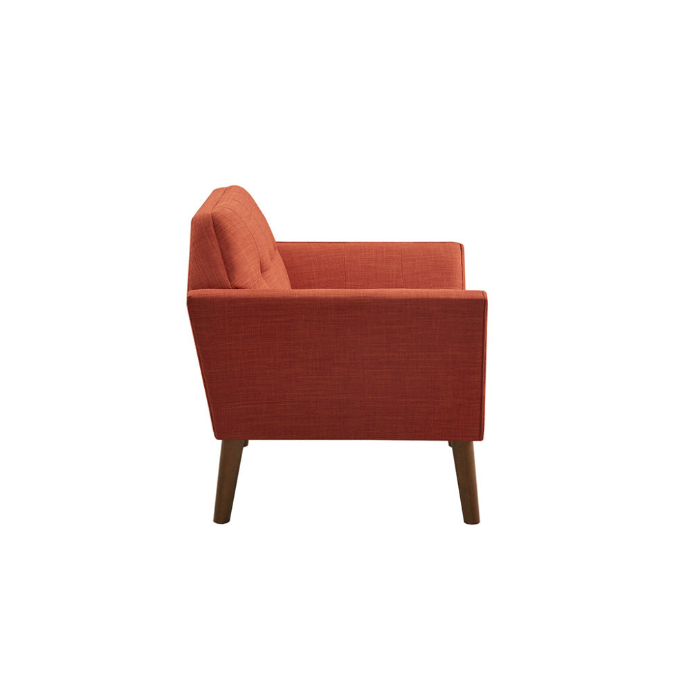 Mid-Century Modern Lounge Chair Button Tufted Legs