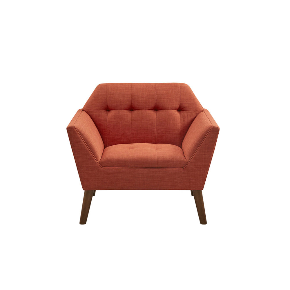 Mid-Century Modern Lounge Chair Button Tufted Legs
