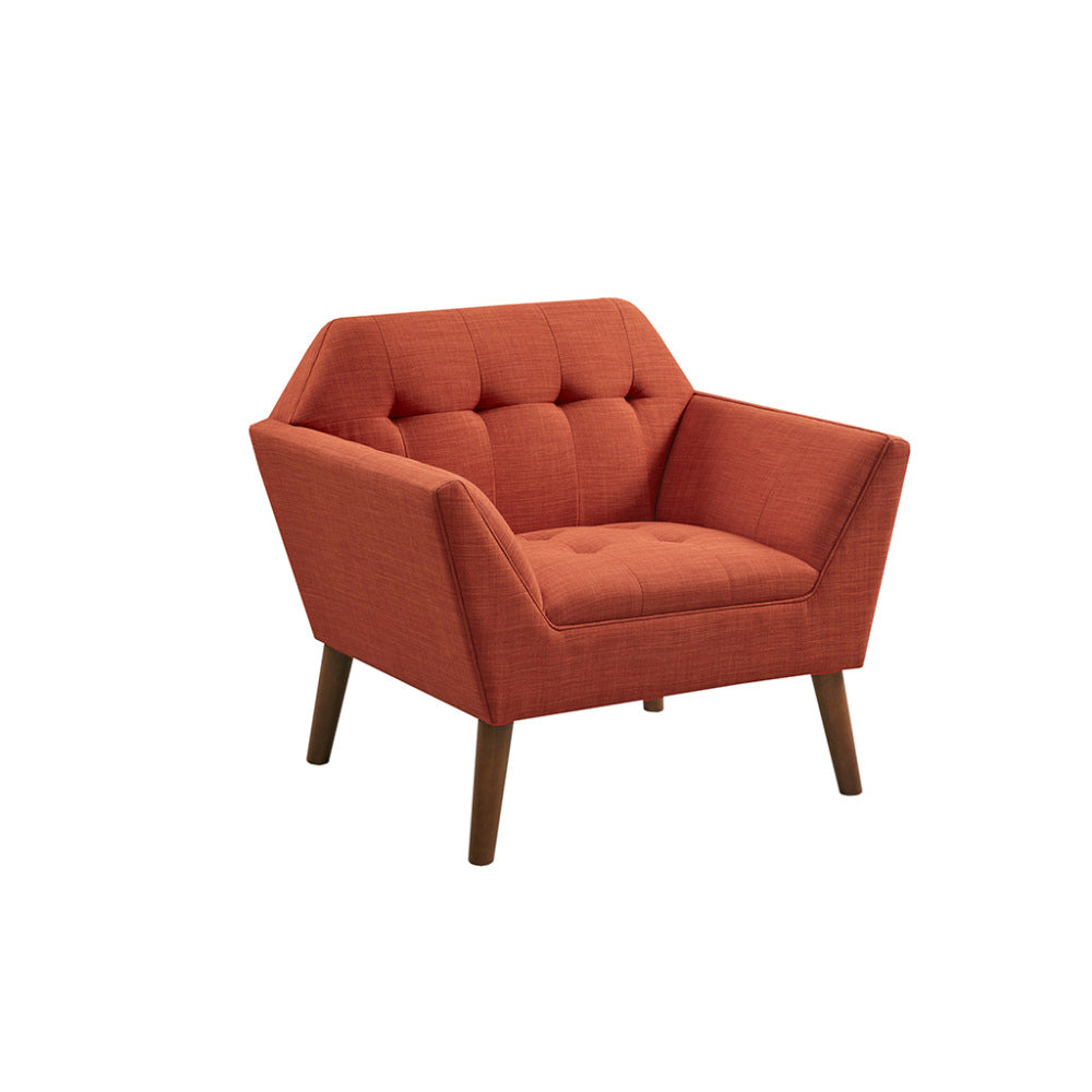 Mid-Century Modern Lounge Chair Button Tufted Legs