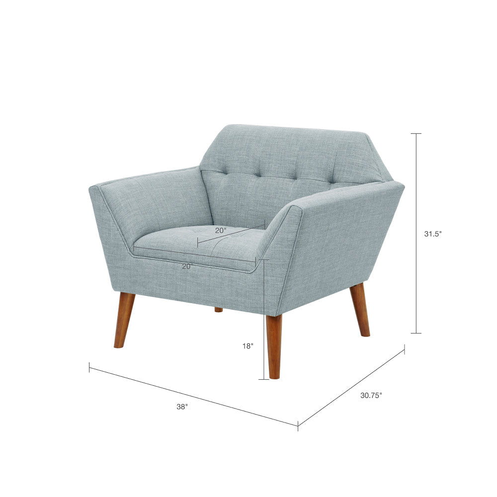 Mid-Century Modern Lounge Chair Button Tufted Legs