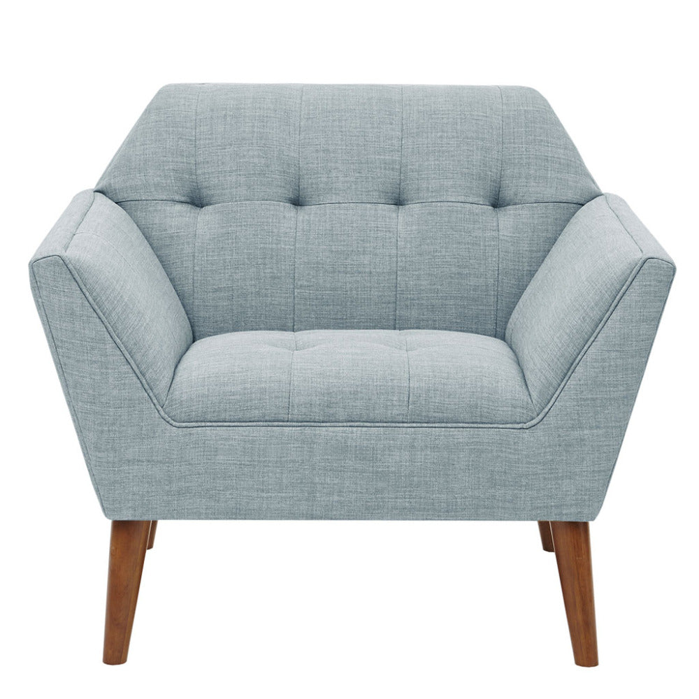 Mid-Century Modern Lounge Chair Button Tufted Legs