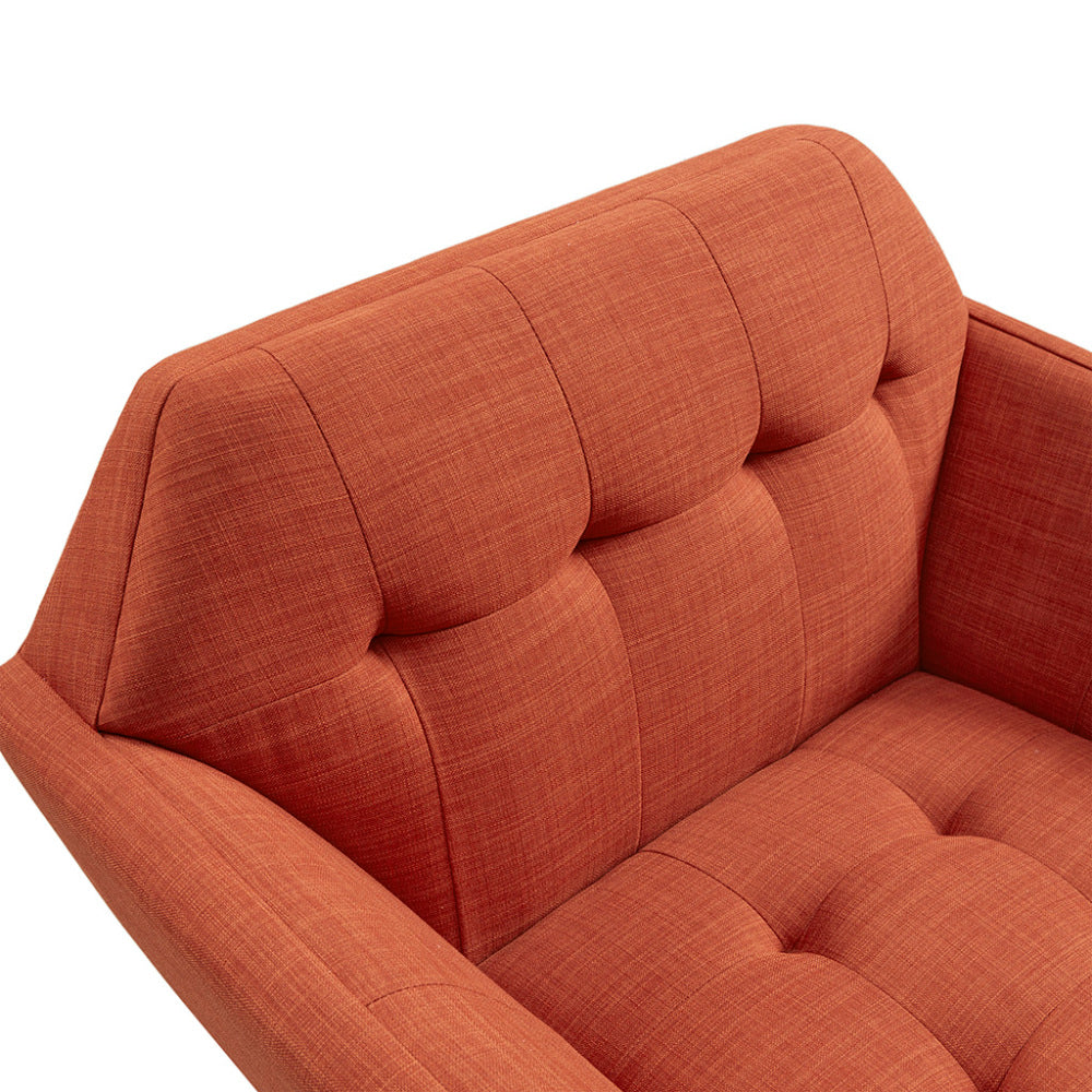 Mid-Century Modern Lounge Chair Button Tufted Legs