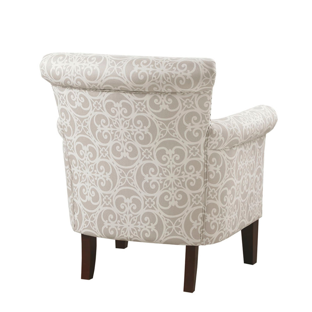 Tight Back Club Chair Nailhead Trim Solid Legs