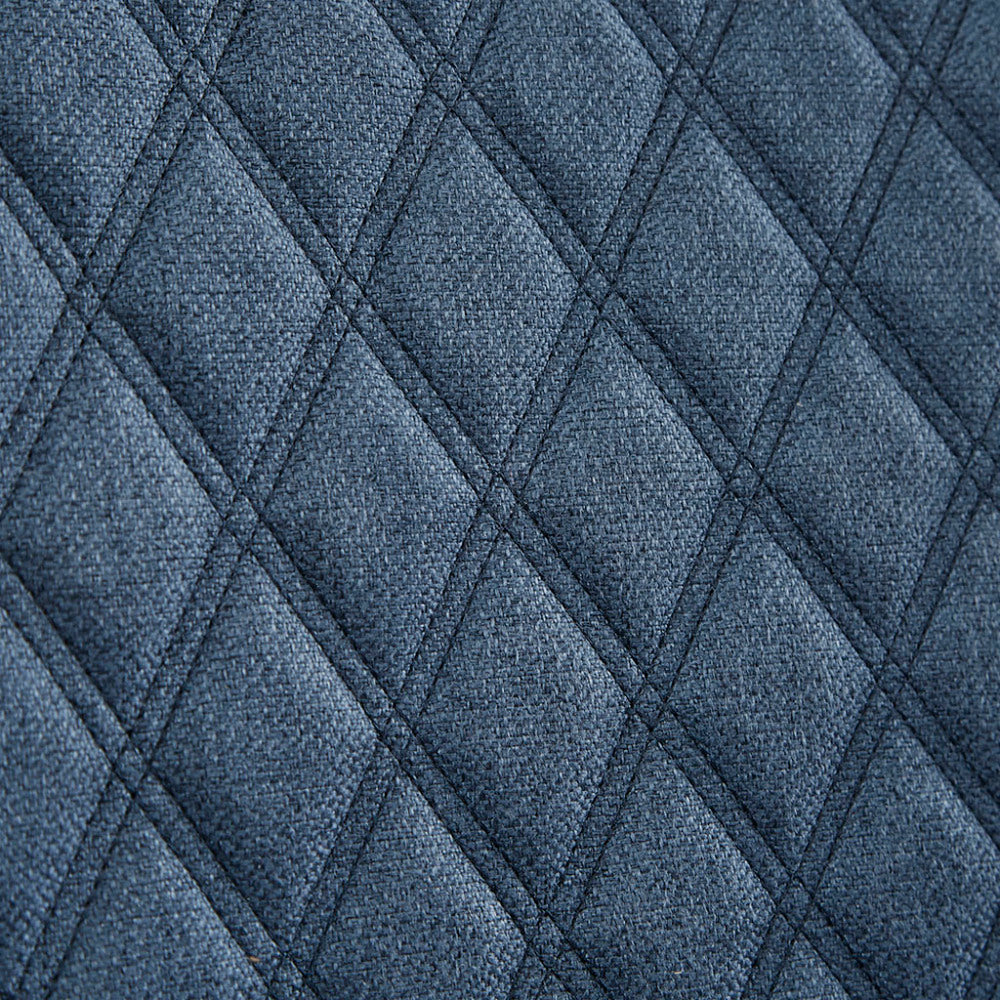27" Blue Accent Chair Quilted Back Nailhead Trim