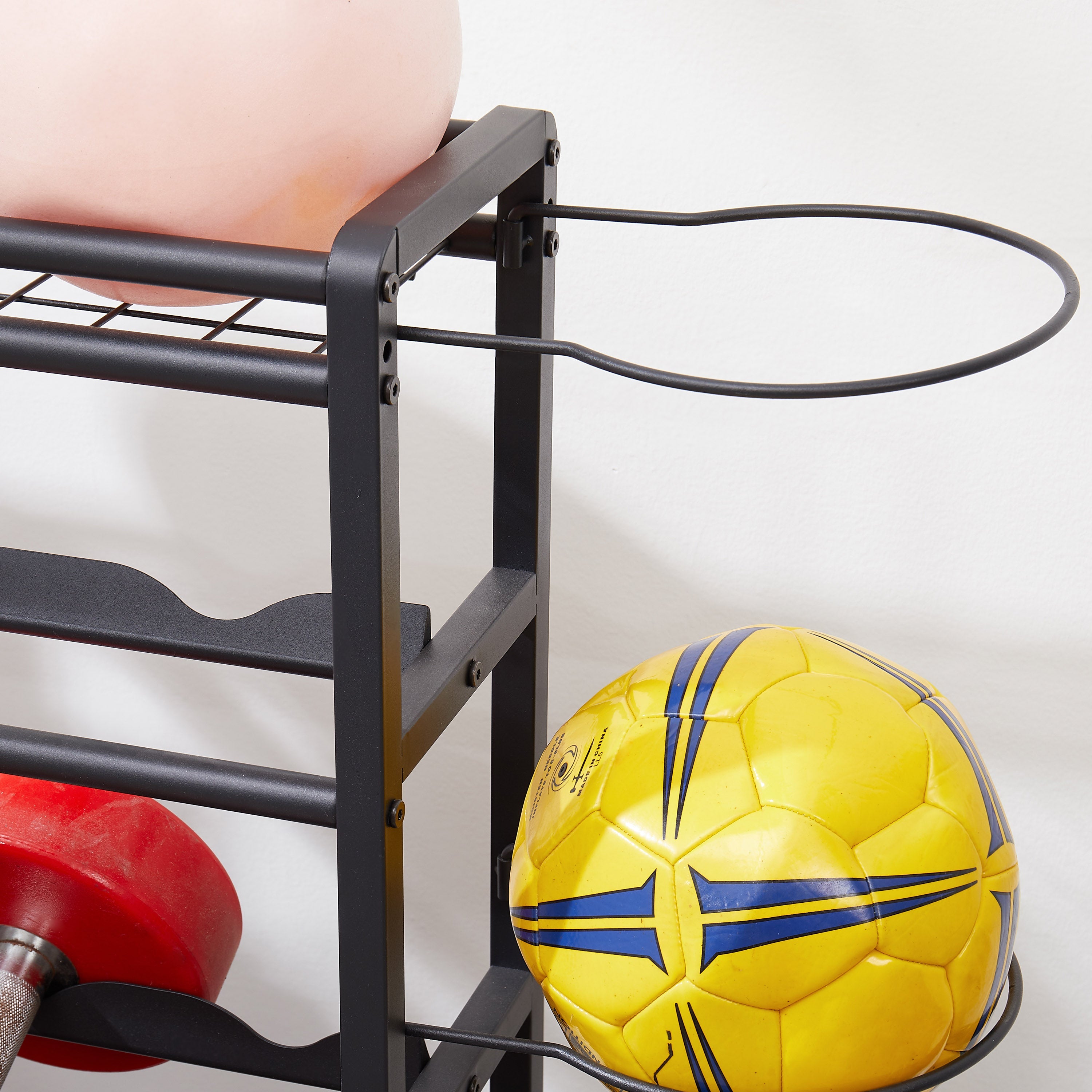 4-Tier Metal Storage Rack With Baskets Hooks