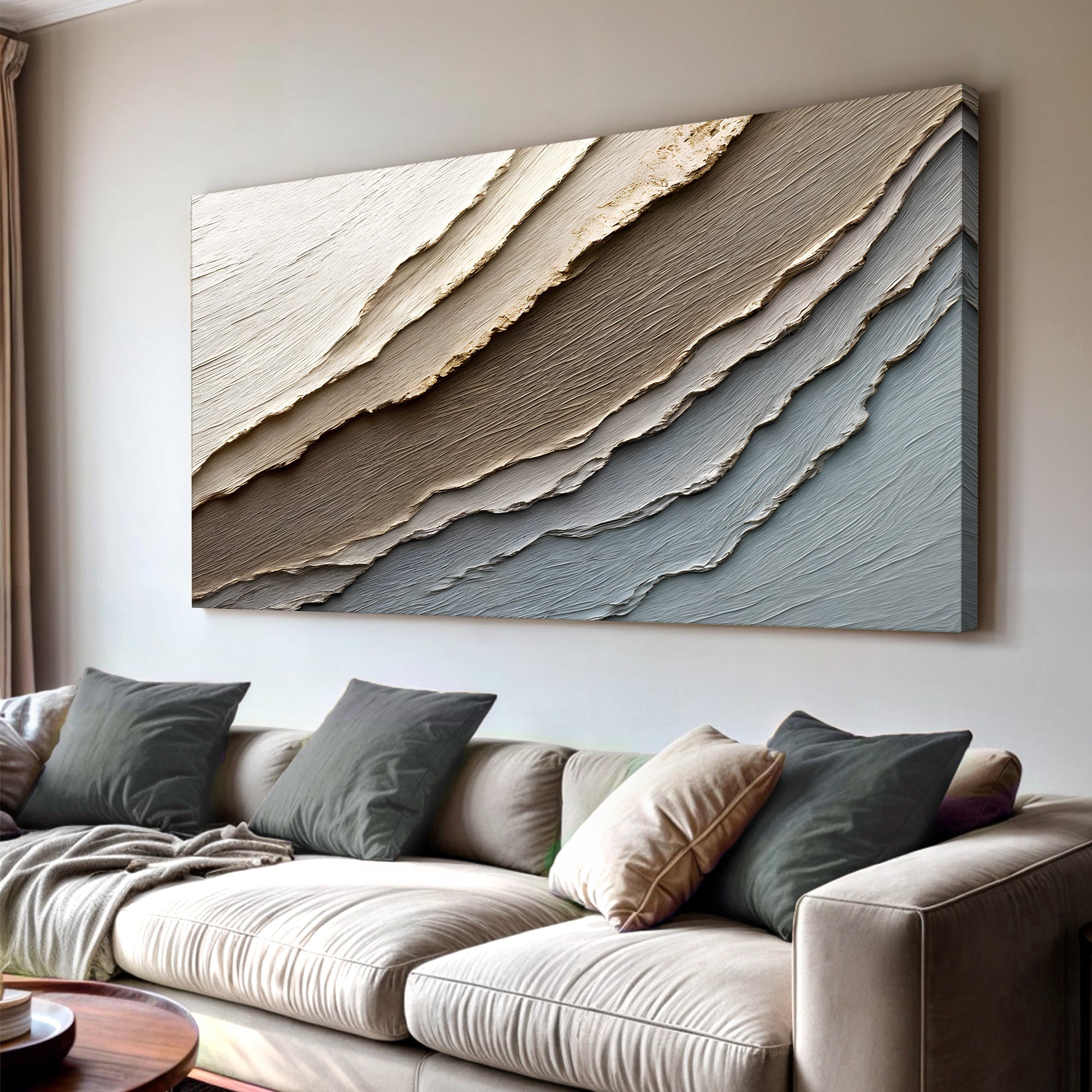 Abstract Earth Tones Wall Art Modern Home Decor