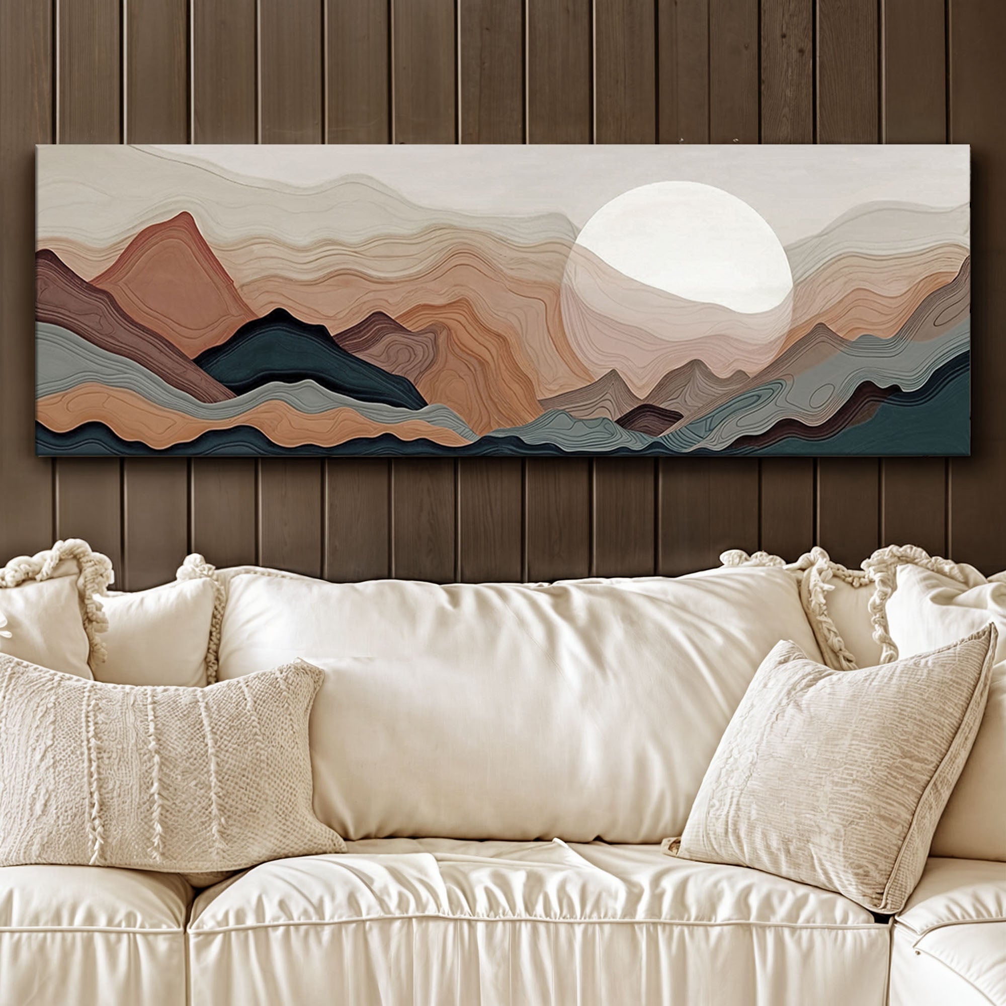 Abstract Mountains Landscape Wall Art Modern Decor