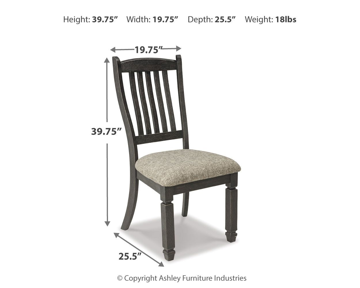 Tyler Creek Upholstered Slatback Dining Chairs Set