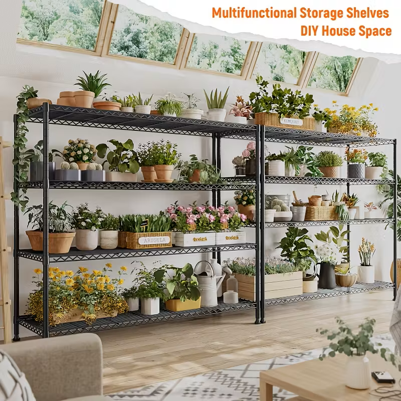 Adjustable Wire Shelving Rack Multi-Tier Storage Organizer