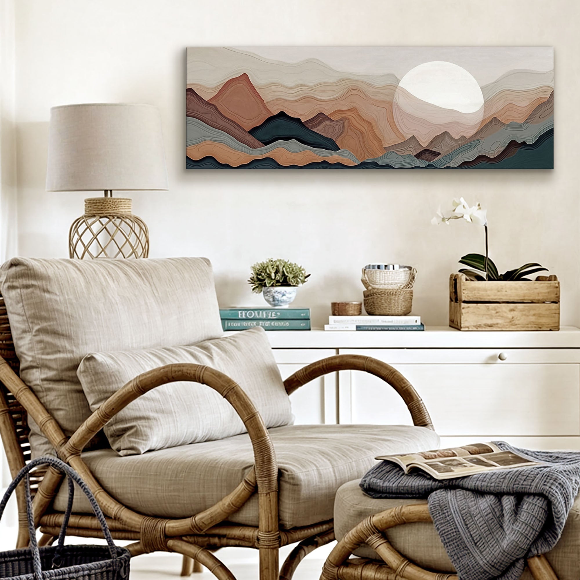 Abstract Mountains Landscape Wall Art Modern Decor