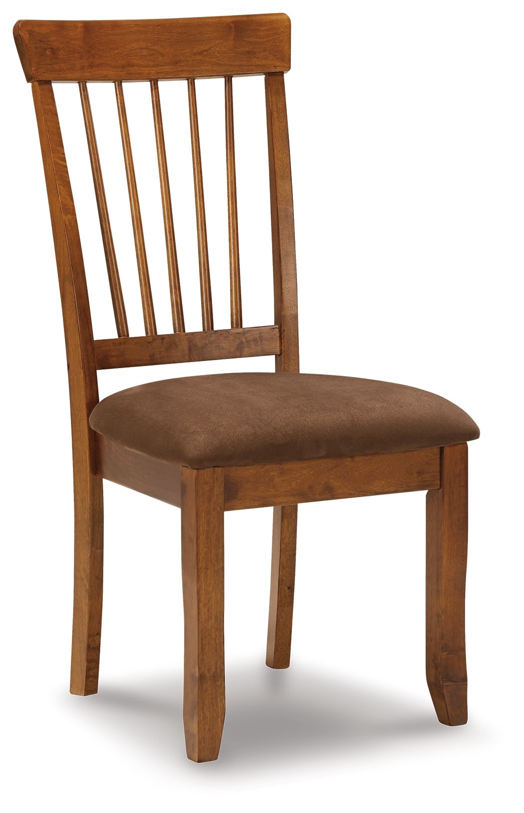 Rustic Brown Upholstered Dining Chairs Set