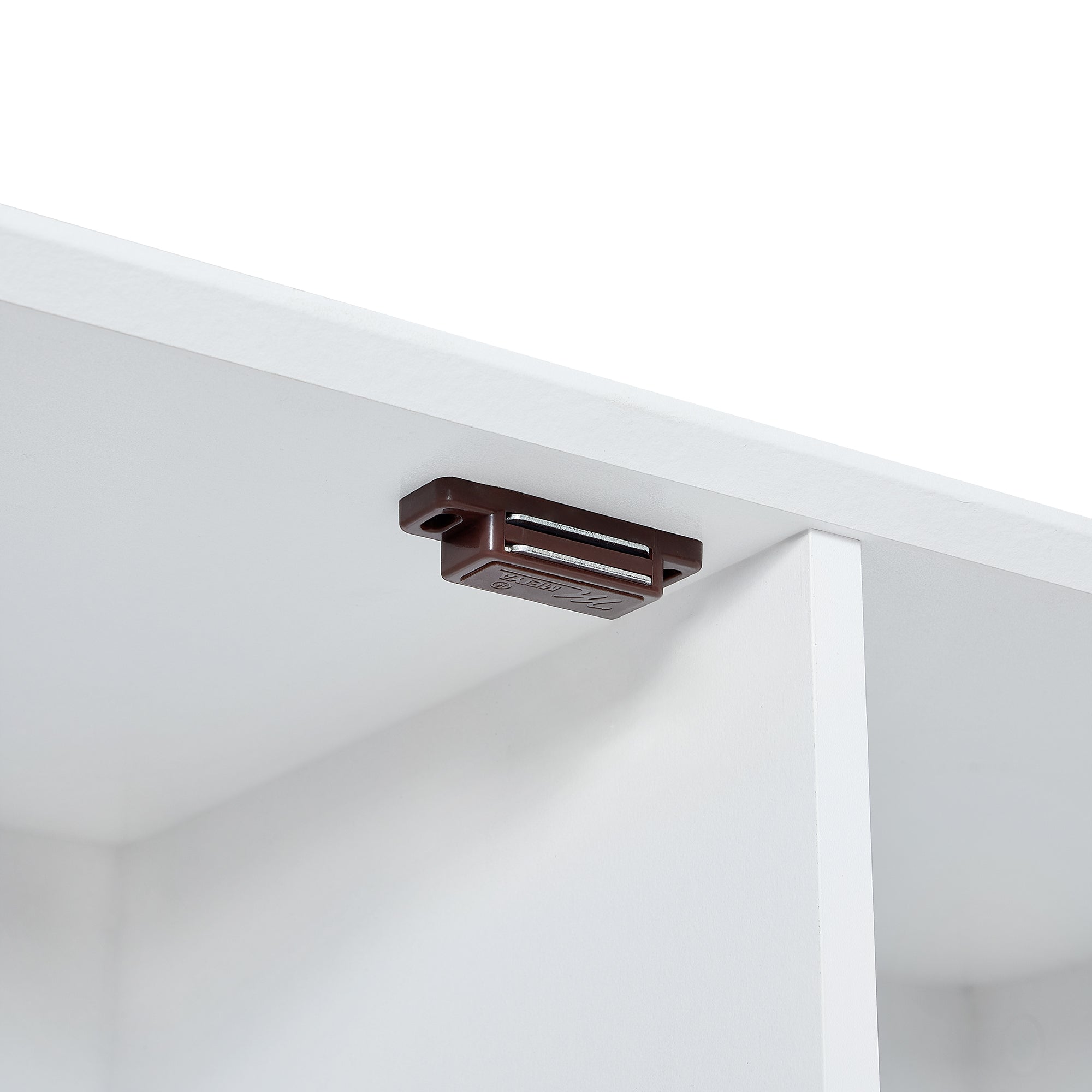 White Bathroom Storage Cabinet With Doors Drawers Shelves