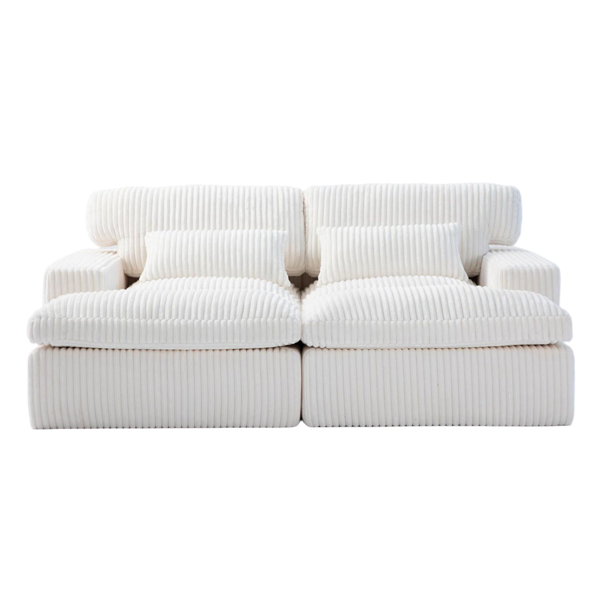Oversized Double Chaise Lounge Chair Upholstered Cloud Couch