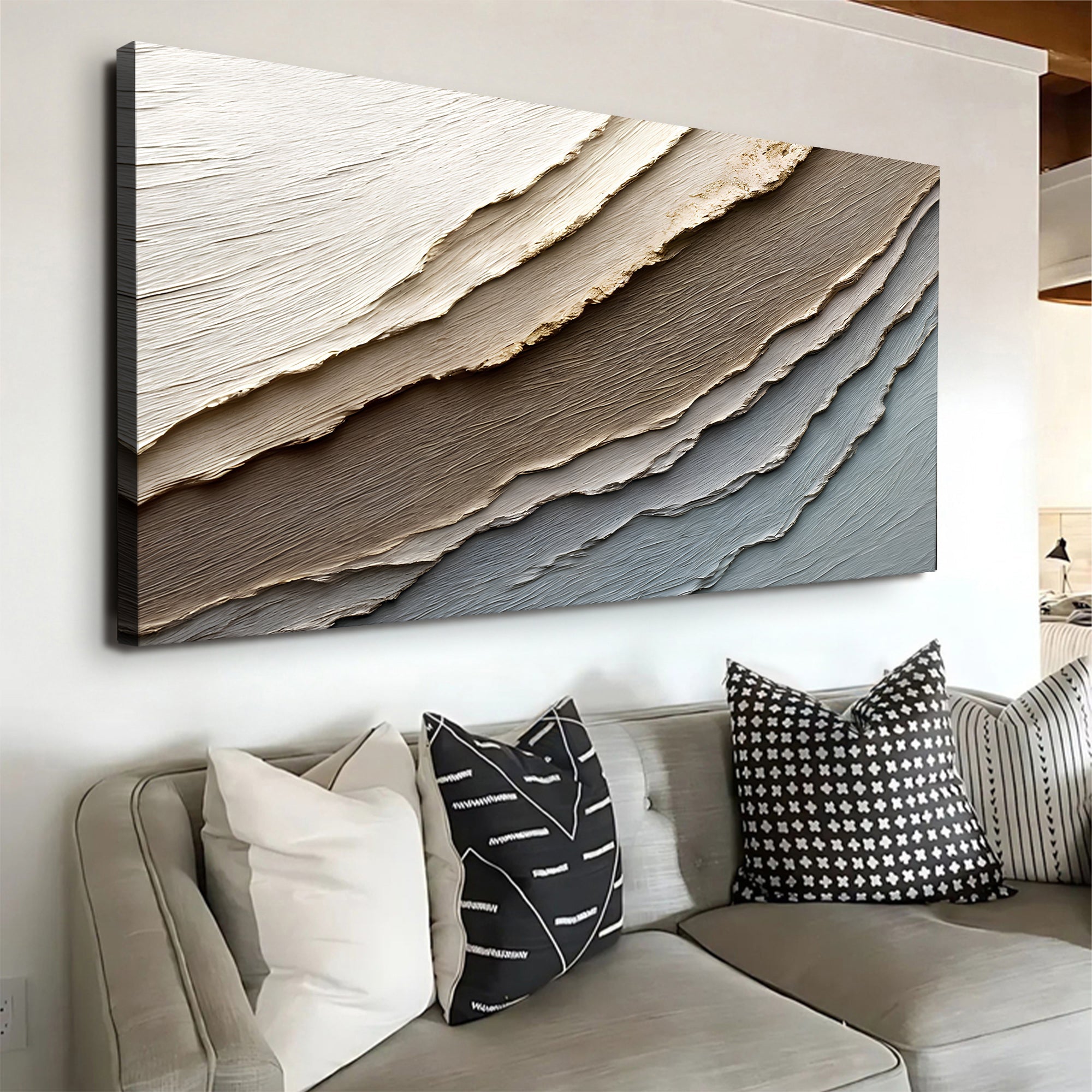 Abstract Earth Tones Wall Art Modern Home Decor