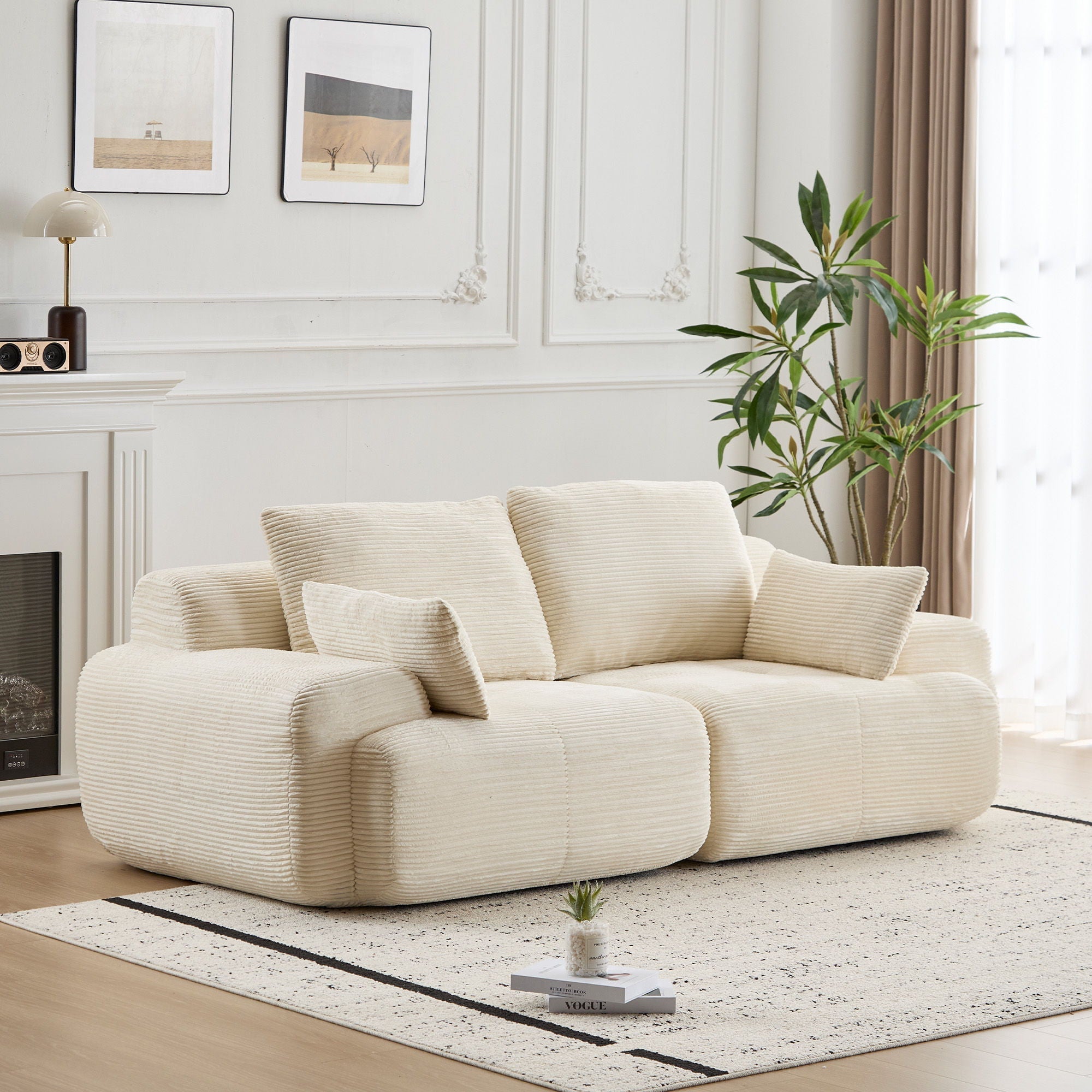 2-Seater Large Sectional Sofa Couch Living Room