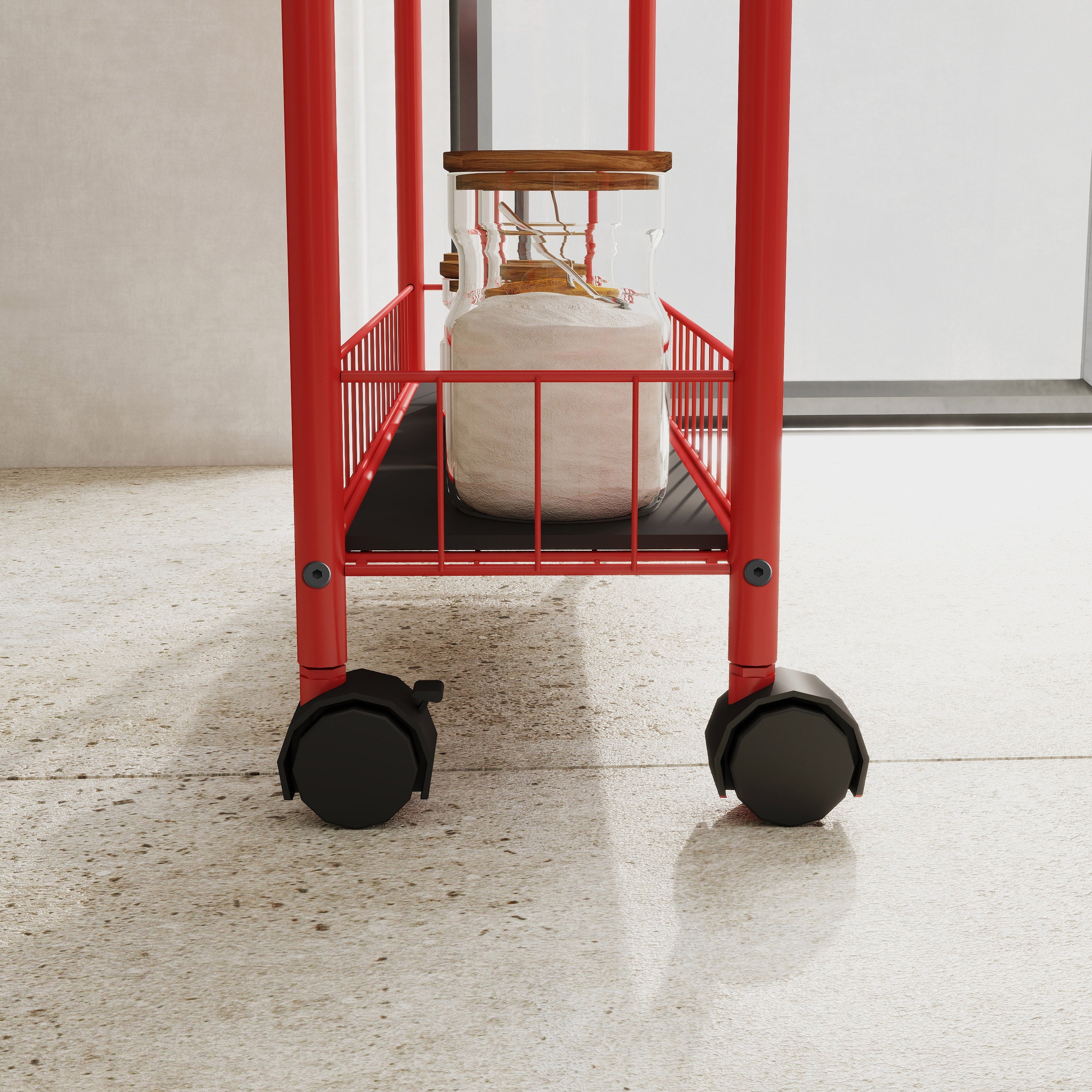 6-Tier Rolling Slim Storage Cart With Wheels Baskets