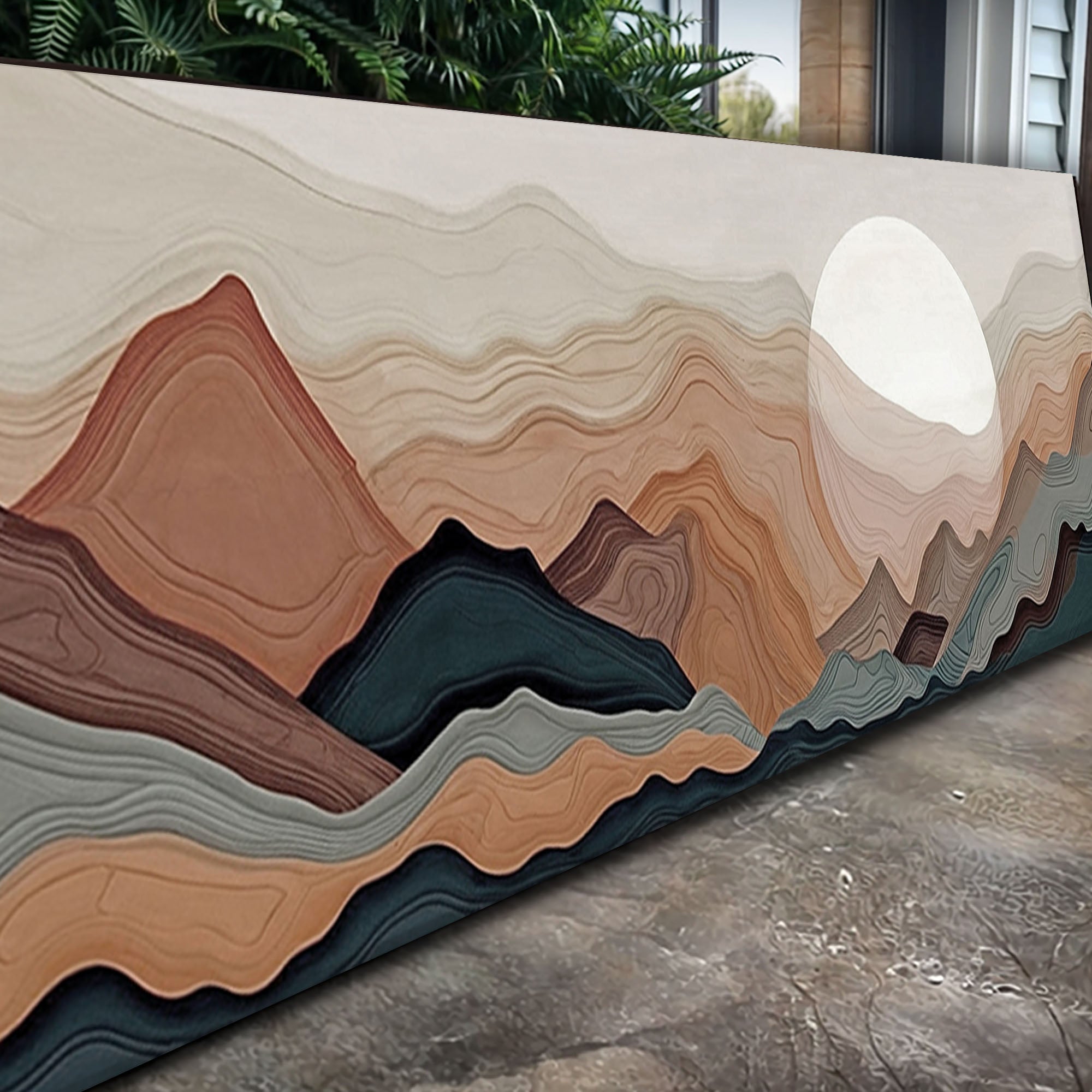 Abstract Mountains Landscape Wall Art Modern Decor