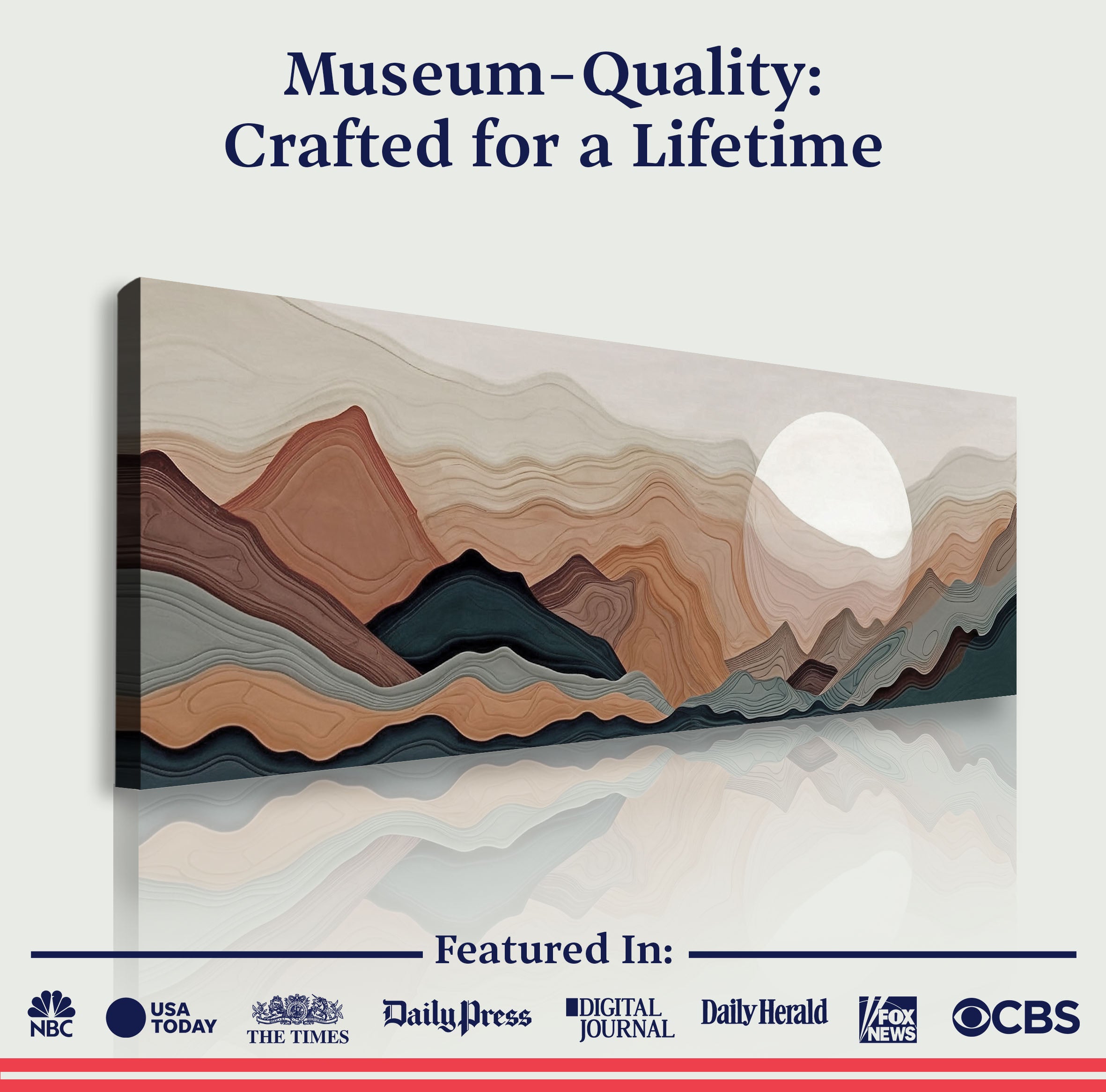 Abstract Mountains Landscape Wall Art Modern Decor