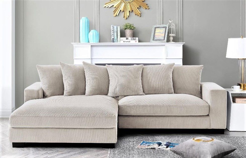 Oversized L-Shaped Sectional Sofa With Chaise