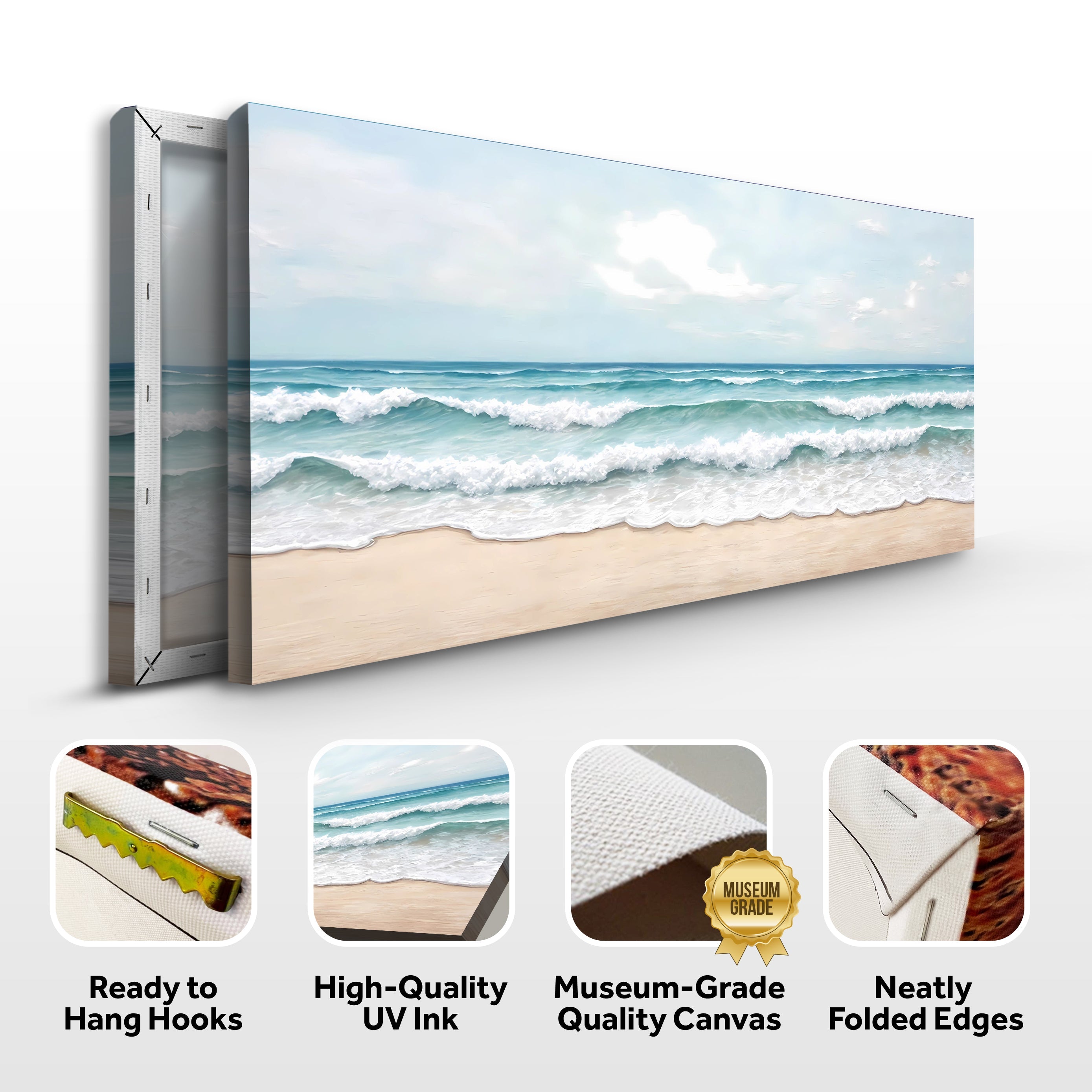 Serene Ocean Wave Coastal Wall Art Decoration
