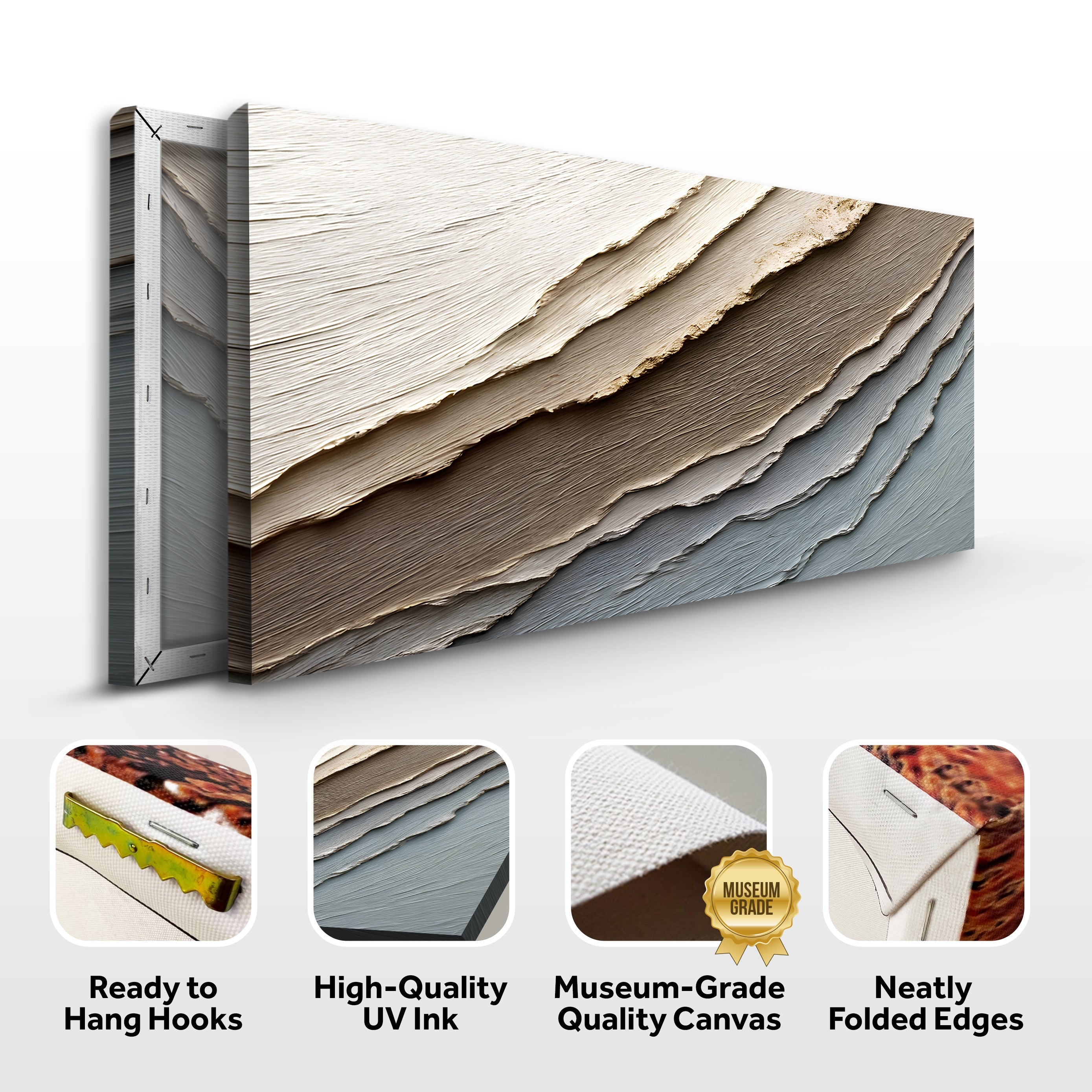 Abstract Earth Tones Wall Art Modern Home Decor