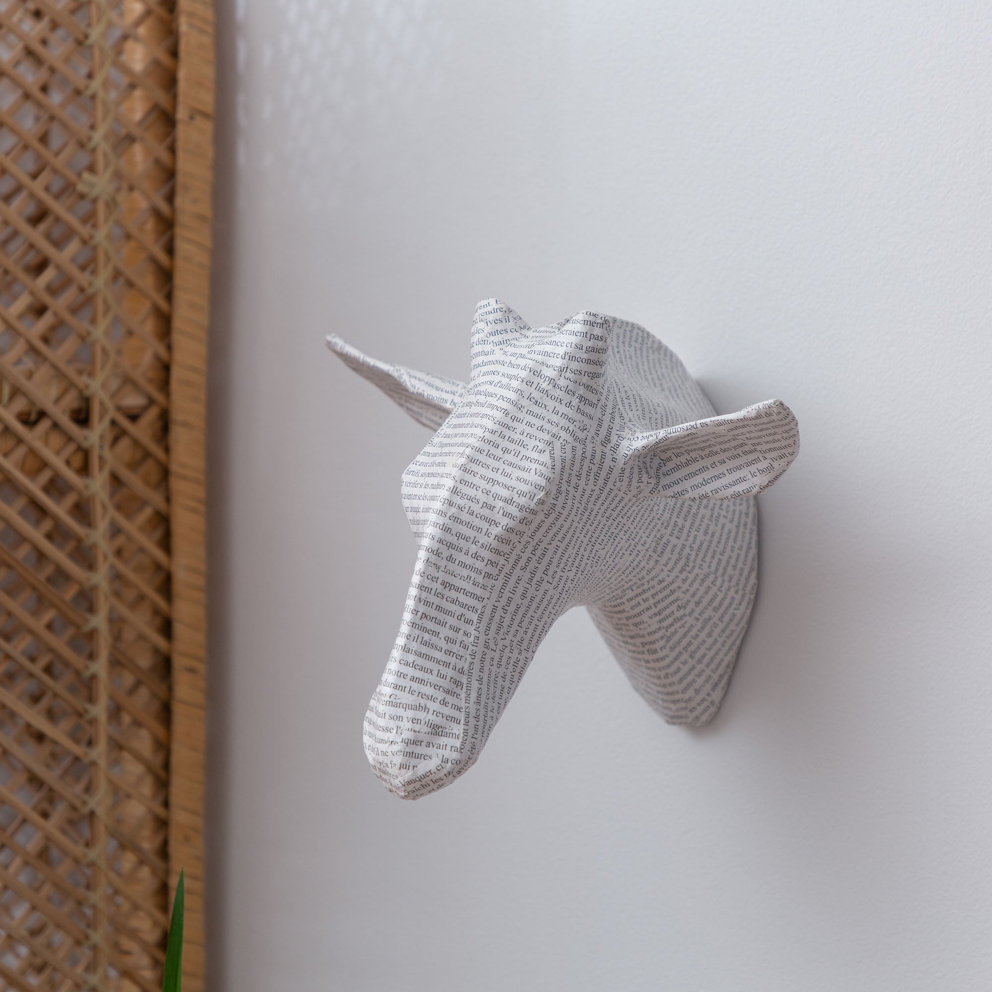 Animal Paper Mache Wall Hanging Decorative Art