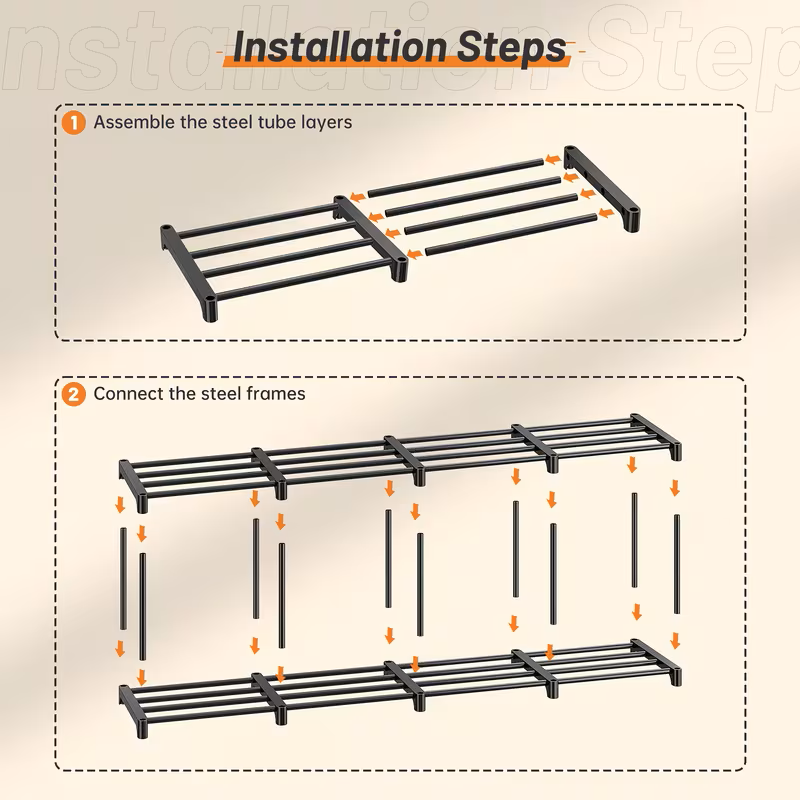 Multi-Layer Shoe Rack Organizer With Entryway Hooks