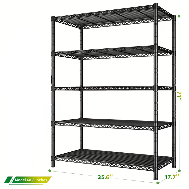 Adjustable Wire Shelving Rack Multi-Tier Storage Organizer