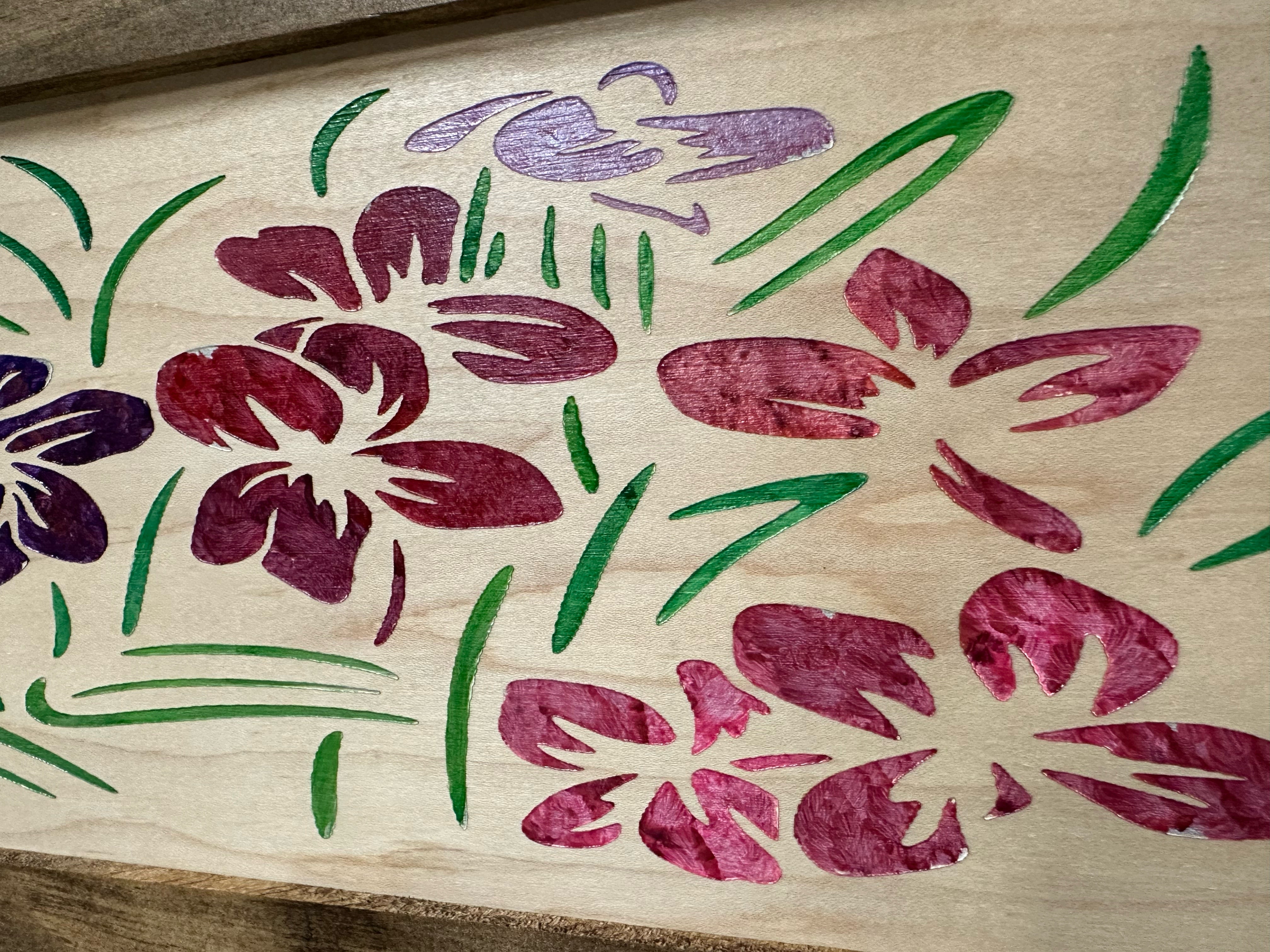 Just Flowers Hidden Gun Storage Wall Decor - Handcrafted Gun Concealment Furniture - Quick Access Handgun Safe with Magnetic Lock - Secure Hidden Wall Safe - USA Made