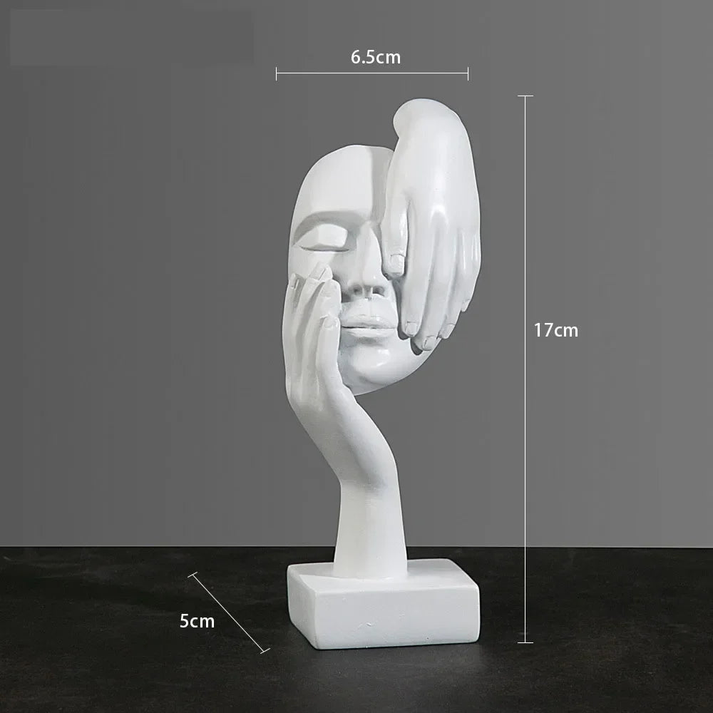 Resin Abstract Mask Statue Miniature Home Decor Figurine
