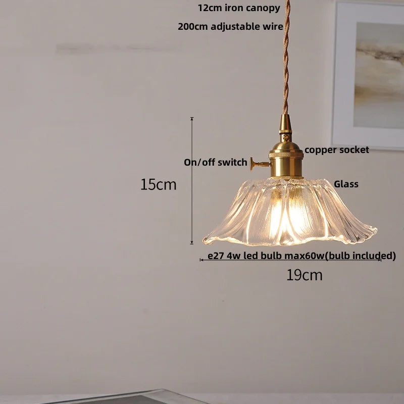 IWHD Clear Glass LED Pendant Lights Dining Living Room Cafe Brass Nordic Modern Simple Home Decor Hanging Lamp Lamparas Colgante