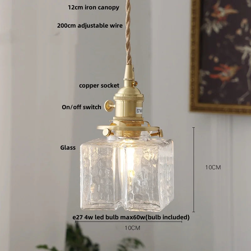 IWHD Clear Glass LED Pendant Lights Dining Living Room Cafe Brass Nordic Modern Simple Home Decor Hanging Lamp Lamparas Colgante