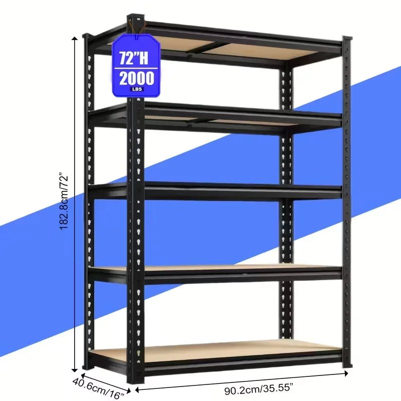 Heavy Duty Garage Shelving Adjustable Storage Rack 2000LBS