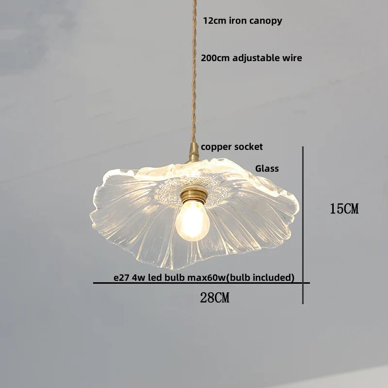 IWHD Clear Glass LED Pendant Lights Dining Living Room Cafe Brass Nordic Modern Simple Home Decor Hanging Lamp Lamparas Colgante